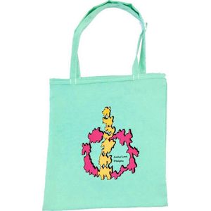 Anha'Lore Designs - Tribal - Exclusieve handgemaakte tote bag - Appelblauwzeegroen