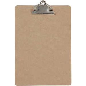 Macrame Bord - Klembord - Houten Bord Met 1 Vaste Klem - A5 - 19x27x0,3cm - 1 stuk