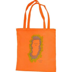 Anha'Lore Designs - Spookje - Exclusieve handgemaakte tote bag - Fluo oranje