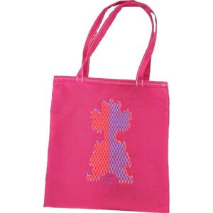 Anha'Lore Designs - Clown - Handgemaakte exclusieve tote bag - Fuchsia