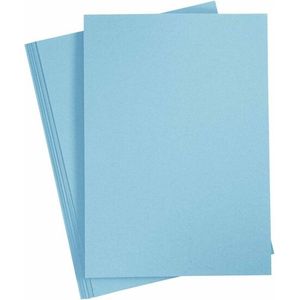 Gekleurd Karton, hemelsblauw, A4, 210x297 mm, 210 gr, 10 vel/ 1 doos