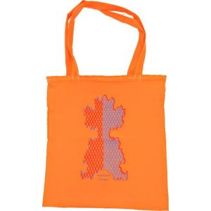 Anha'Lore Designs - Clown - Exclusieve handgemaakte tote bag - Fluo oranje