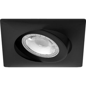 Inbouwspot Zwart - Dimbaar - 5 watt - Lumen - 3000 Kelvin - Wit licht - IP44 Badkamerverlichting