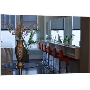 Forex - Kappersstoelen in Salon - 120x80cm Foto op Forex