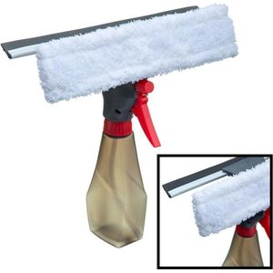 PRO Dubbelzijdige Raamwisser - Raamtrekker met Spray functie - Voor glazen ramen of Douche - Ramen wassen en Zemen