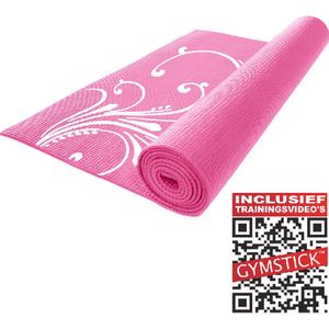 Fitnessmat 1 stuk Roze