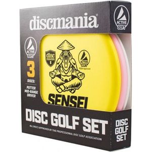 Discmania Active Soft Disc Golf golfschijven, set van 3 stuks, inclusief Disc Golf Putter, middenklasse en bestuurder, Frisbee golfschijvenset, golfschijf starterset