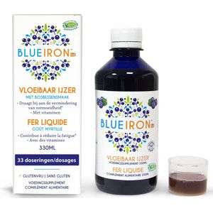 Blueiron vloeibaar ijzer elixer original - Bessensmaak - Ijzer ondersteunt het energieniveau - 330ml - 33 doseringen