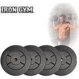 Iron Gym Halterschijven 4 x 5 kg Ø 25 mm - Haltergewichten - Plate Set - Barbell gewichten