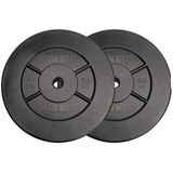 Iron Gym Halterschijven 2 x 10 kg Ø 25 mm - Haltergewichten - Plate Set - Barbell gewichten