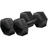 Iron Gym Dumbbell Set 2x 6 kg grote robuuste Dumbbells Gietijzer - Fitness accessoire