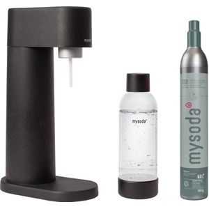 Mysoda Woody black bruiswatertoestel gemaakt van ecologisch biocomposiet incl CO2 cilinder & fles