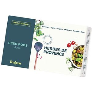 TREGREN SEEDPOD93 Mix van Provençaalse aroma's, turf, meerkleurig, 10,5 x 16 x 2,5 cm, 6 stuks