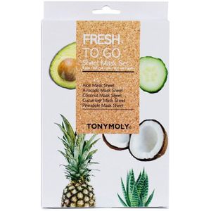 Tonymoly Fresh To Go Sheet Mask Set 5 pcs Gezichtsverzorgingsset, 5 st