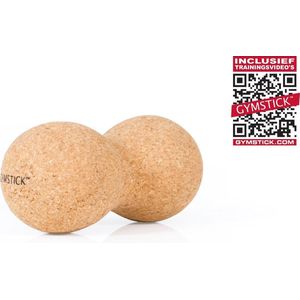 Gymstick - Active Fascia Doubleball Kurk - Massagebal - Inclusief Online Trainingsvideo's