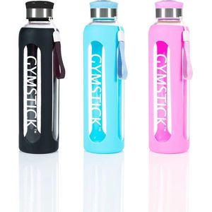 Gymstick Glazen Waterfles - Drinkfles - Roze - 600 ml