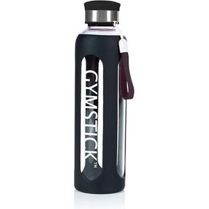 Gymstick Glazen Waterfles - 600 ml - Zwart