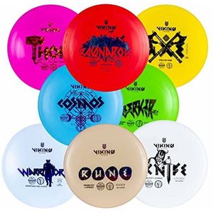 Viking Discs Ground Disc Golf Set – 8 Frisbee-schijven voor alle afstanden, PGA-goedgekeurd, putter, Mid-Range, Fairway Driver, afstandsdriver