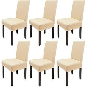 Leeyunbee 6 stuks eetkamerstoelhoezen, afneembaar, wasbaar, elastische moderne beschermende stoelbekleding, rekbare stoelhoezen voor bruiloft, feest, huis, eetkamer, hotel (champagne)