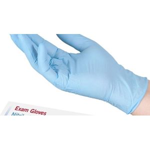 Nitrile Handschoenen, 200 stuks, Large, hoge kwaliteit, poedervrij, smart, blauw, CE gecertificeerd!