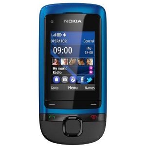 Nokia C2-05 Slider-mobiele telefoon blauw