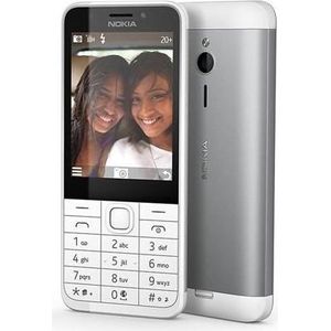 Nokia 230 Dual SIM (Zilver) 2.8""16MB (2.80"", 2 Mpx, 2G), Sleutel mobiele telefoon, Zilver