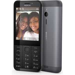 Nokia 230 Dual SIM (Donker Zilver) 2.8""16MB (2.80"", 16 MB, 2 Mpx, 2G), Sleutel mobiele telefoon, Zilver