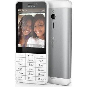 Nokia 230 Dual SIM 16MB, Zilver (2.80", 0 MB, 2 Mpx, 2G), Sleutel mobiele telefoon, Zilver