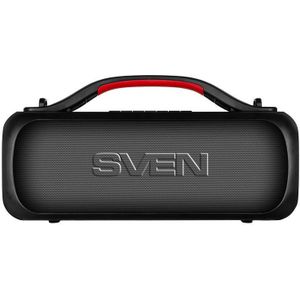 Sven Luidspreker SVEN PS-360, zwart (, Waterdicht (IPx5), TWS, Bluetooth, FM, USB, *h), SV-021740 (Werkt op batterijen), Bluetooth luidspreker, Zwart