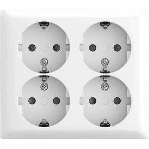 Busch-Jaeger - SCHUKO Steckdose 4f AP - Stopcontact - Wit - Hoogwaardige Materialen