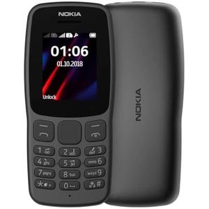 Nokia - 106 Dual Sim - Mobiele Telefoon - Zwart - Inclusief SIM-kaart