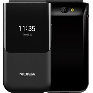 Nokia 2720 Flip Klaptelefoon - Gebruiksvriendelijk, Grote Knoppen en Tekst - Voorzien van 4G Internet - Lange batterijduur - Compact en Sterk - Incl. Noodknop - Dual SIM - Ocean Black, 4GB, 512MB, Zwart