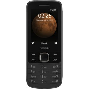 Nokia 225 (2.4 inch) feature phone (2.40"", 128 MB, 0.30 Mpx, 3G), Sleutel mobiele telefoon, Zwart