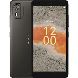 Nokia C02 TA-1460 DS 2/32 BNLFRI HOUTSKOOL (32 GB, Houtskool, 5.45"", Dubbele SIM, 5 Mpx, 4G), Smartphone, Zwart