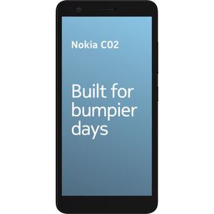 Nokia C02 TA-1460 DS - Smartphone - Zwart - 32 GB - 5.45 inch - Dubbele SIM - 4G