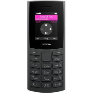 Nokia 105 4G (2023) (1.80"", 4G), Sleutel mobiele telefoon, Zwart