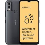 Nokia C22 (64 GB, Houtskool, 6.50"", Dubbele SIM, 13 Mpx, 4G), Smartphone, Zwart