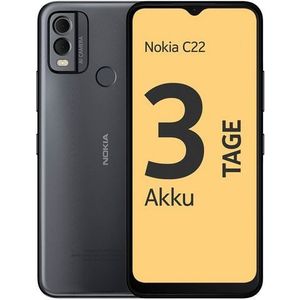 Nokia - C22 - Smartphone - Zwart - 64GB Opslag