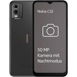 Nokia C32 Smartphone 64 GB 16.6 cm (6.52 Inch) Grijs Android 13 Hybrid-SIM
