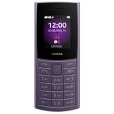 Nokia 110 4G 2023 Dual Sim mobiele telefoon, 1,8 inch kleurendisplay, camera, paars [Italië]