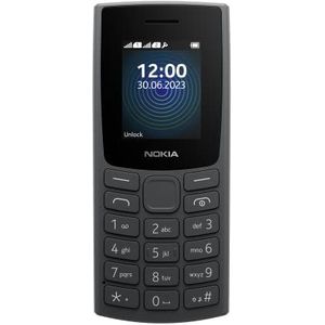 Nokia 110 functies telefoon met geïntegreerde MP3-speler, camera aan de achterkant, duurzame batterij en dicteerapparaat - houtskool