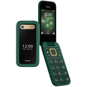 Nokia 2660 opvouwbare mobiele telefoon met 2,8 inch display, dual-sim, 4G, zoombare gebruikersinterface, noodoproepknop, compatibel met hoortoestellen (HAC), 20+ standy tijd - groen