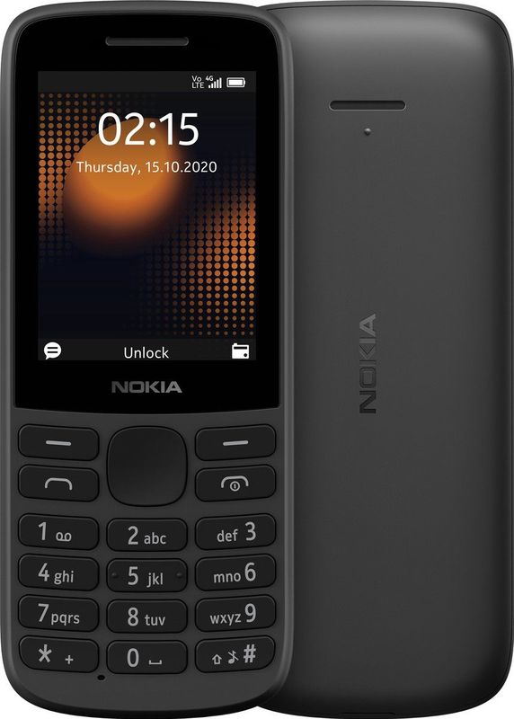 Nokia 215 4G (") g Zwart Basistelefoon