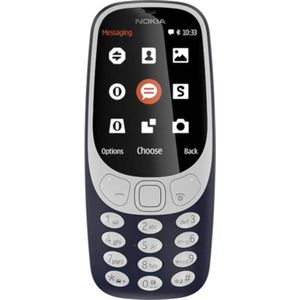 Nokia Vodafone 3310 2G 16 GB mobiele telefoon (2,4 inch kleurendisplay, 2 MP camera, bluetooth, radio, mp3-speler, dual sim) donkerblauw