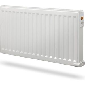 Radson Yali Digital elektrische paneelradiator 40x60cm 500watt inclusief wandconsoles staal Wit