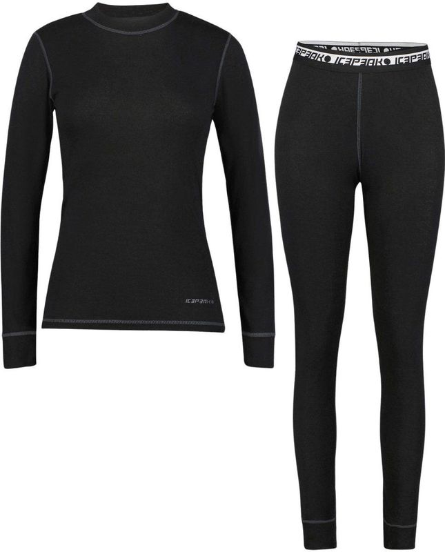 Baselayerset Icepeak Kids Ivesdale Jr Underwear Set Black