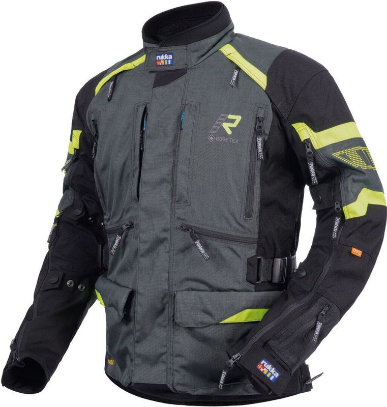 Rukka - Madagasca-R - Motorjas - Zwart Grijs Geel - Cordura Polyester
