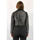Luhta Pallastunturi Casual Vest Dames Zwart dessin