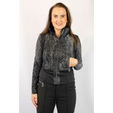 Luhta Pallastunturi Casual Vest Dames Zwart dessin