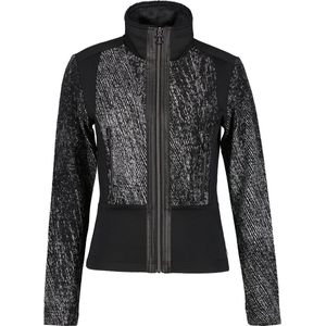 Luhta Pallastunturi casual vest dames zwart dessin